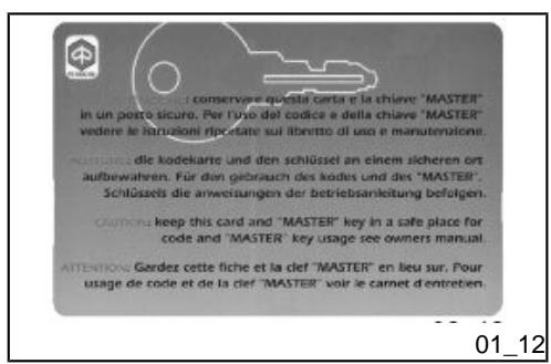 PIAGGIO X8 - The immobilizer system - 2