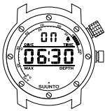 SUUNTO ELEMENTUM AQUA - Utilisation de l'alarme - 1