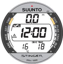 SUUNTO STINGER - INTERVALLE SURFACE APRES UNE PLONGEE AIR/ NITROX - 2