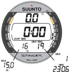 SUUNTO STINGER - APRÈS UNE APNÉE: - 1