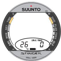 SUUNTO STINGER - INDICATEUR DE NIVEAU DE PILE ET ALARME DE CHANGEMENT DE PILE - 1