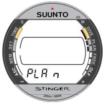 SUUNTO STINGER - NUMEROTATION DES PLONGEES DANS LE MODE PLONGEE - 1