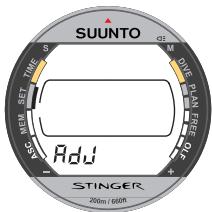 SUUNTO STINGER - RÉGLAGE DES ALARMES DE PLONGÉE (DIVE AL) - 3