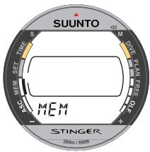 SUUNTO STINGER - MÉMOIRES ET TRANSFERT DE DONNÉES (MEM) - 1