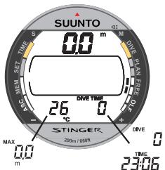 SUUNTO STINGER - AVANT LA PLONGEE EN MODE APNEE/PROFONDIMETRE - 2