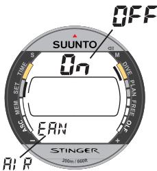 SUUNTO STINGER - RÉGLAGE DE L'ALARMÉ RÉVEIL - 2
