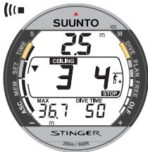 SUUNTO STINGER - PALIER DE SECURITE OBLIGATOIRE - 1