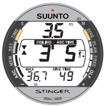 SUUNTO STINGER - AFFICHAGE DANS LA ZONE PLAFOND - 1