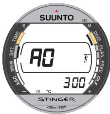 SUUNTO STINGER - RÉGLAGE DES ALARMES DE PLONGÉE (DIVE AL) - 4