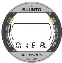 SUUNTO STINGER - Pour régler Air/EAN: - 4