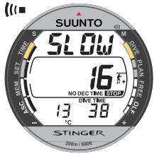 SUUNTO STINGER - INDICATEUR DE VITESSE DE REMONTEE - 1