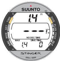 SUUNTO STINGER - NUMEROTATION DES PLONGEES DANS LE MODE PLONGEE - 3