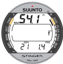 SUUNTO STINGER - RéGLAGE PAR DÉFAUT - 1