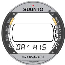 SUUNTO STINGER - HISTORIQUE DE LA JOURNÉE D'APNÉE - 1