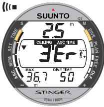 SUUNTO STINGER - AFFICHAGE DANS LA ZONE PLAFOND - 2