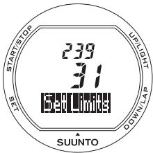 SUUNTO X3HR - Définir les limites (Set Limits) - 1