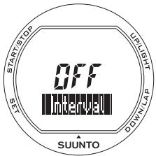 SUUNTO X3HR - Fonction "Interval" (Interval) - 1