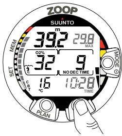 SUUNTO ZOOP - Indicateur analogue de toxicité OLF (Oxygen Limit Fraction) - 2