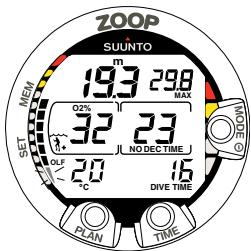 SUUNTO ZOOP - Indicateur analogue de toxicité OLF (Oxygen Limit Fraction) - 3