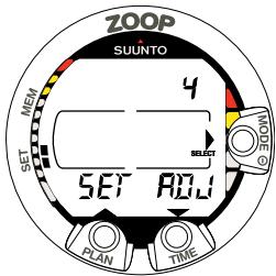 SUUNTO ZOOP - Réglages personnalisés [4 SET ADJ] - 1