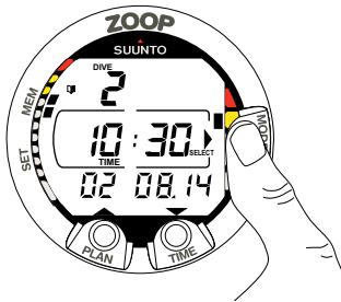 SUUNTO ZOOP - MÉMOIRE PROFIL DE PLONGÉE [PROF] - 1