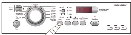 HAIER HW70-1479S-F - Reglage de la temperature de LAVAGE - 1
