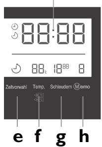 HAIER INTELIUS 500 / HW80BD - ,,Zeitvorwahl“ - Endzeitvorwahl (Taste e) - 1