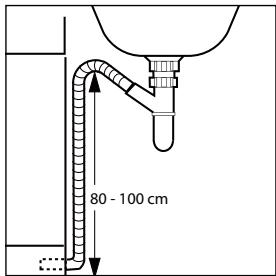 HAIER INTELIUS 500 / HW80BD - Drain hose to sink - 1