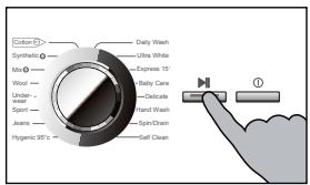 HAIER INTELIUS 500 / HW80BD - Uruchomienie prania - 1