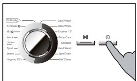 HAIER INTELIUS 500 / HW80BD - Przerwanie — anulowanie prania - 1