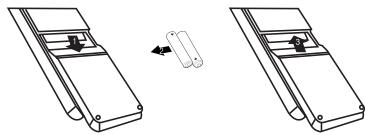 HAIER LE32F9000C - Insertion des piles dans la télécommande - 1