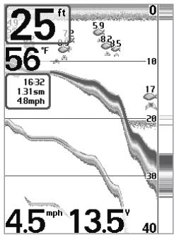 HUMMINBIRD FISHFINDER 595C - Selection des indicateurs - 3