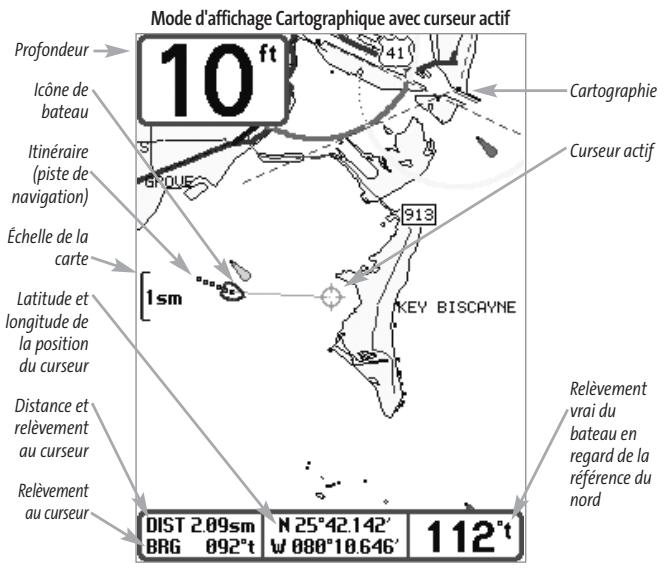 HUMMINBIRD FISHFINDER 595C - Mode d'affichage Cartographique - 1