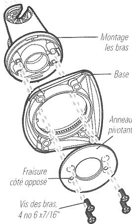 HUMMINBIRD PIRANHAMAX 160 - Montage de la base de la tete de commande - 1