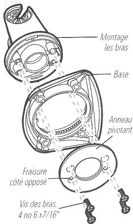 HUMMINBIRD PIRANHAMAX 180 - Montage de la base de la tete de commande - 1