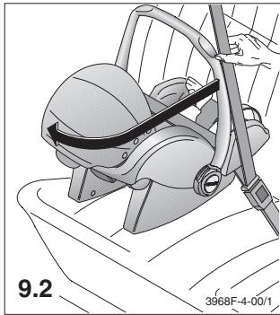 RECARO YOUNG PROFI - Installing with the vehicle belt: - 1