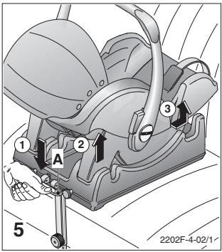 RECARO YOUNG PROFI PLUS - De babyschaal verankeren: - 3