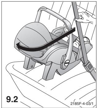 RECARO YOUNG PROFI PLUS - Montaggio con cintura di sicurezza del veicolo: - 1
