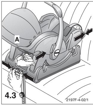 RECARO YOUNG PROFI PLUS - De babyschaal verankeren: - 1