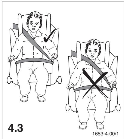RECARO YOUNG SPORT - - 4.3 Fastspending af sædet og barnet med trepunktselen: - 3