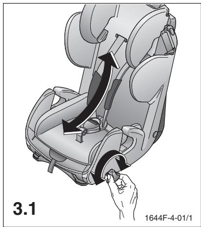 RECARO YOUNG SPORT - Indstilling af hvilepositionen - 1