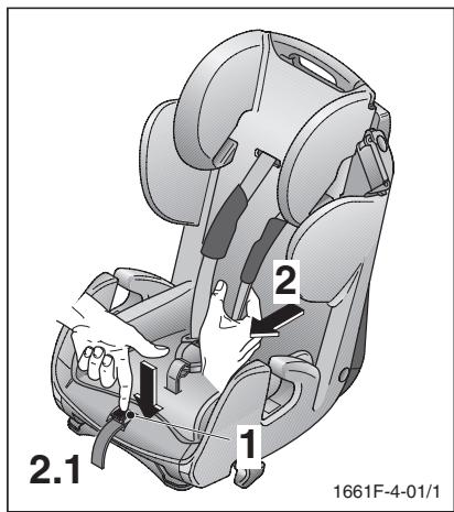 RECARO YOUNG SPORT - - 1.5 Fastspanding af sædet med trepunktsele - 5