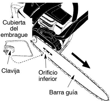 MCCULLOCH CS330 - ACOPLAMENTO DE LA BARRA GUIA Y LA CADENA (si no está ya acopladas) - 5