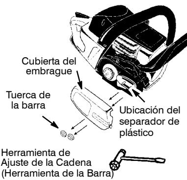 MCCULLOCH CS330 - ACOPLAMENTO DE LA BARRA GUIA Y LA CADENA (si no está ya acopladas) - 1