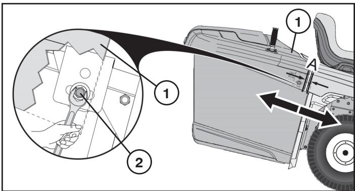 MCCULLOCH M185107TC - POUR REGLER LE BAC DE RAMASSAGE REGLAGE HORIZONTAL - 1
