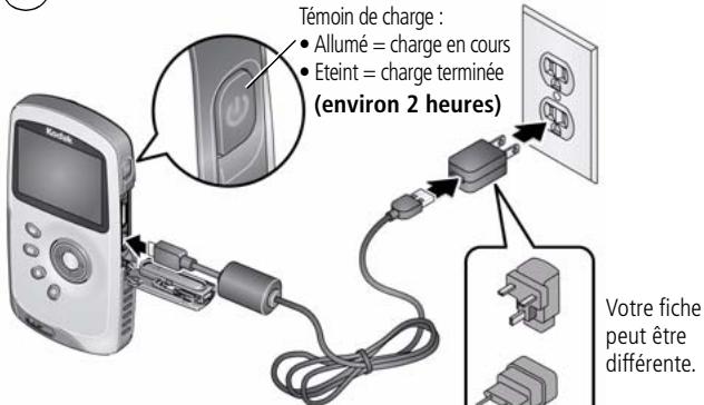 KODAK PLAYSPORT - Charge de la batterie - 3