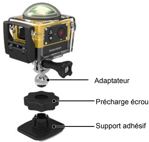KODAK SP360 - Support adhésif courbé : Pour rattachement sur un casque ou les autres objets courbés - 2