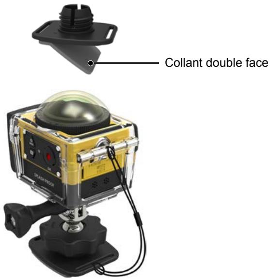 KODAK SP360 - Support adhésif plat : Pour rattachement sur une skateboard ou les autres objets plat - 3