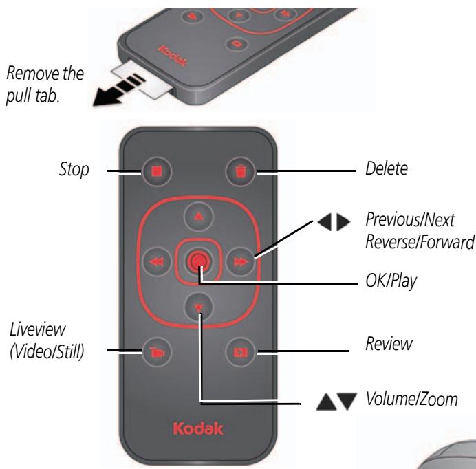 KODAK ZX5 - Using the optional remote control - 1