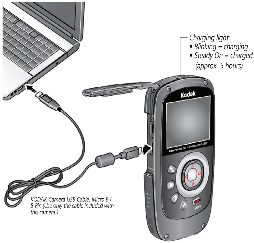 KODAK ZX5 - Charging using USB - 1